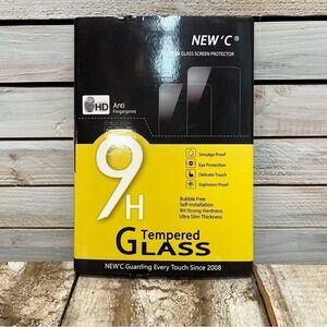 NEW'C‎ Tempered Glass 9H Screen Protector Anti-Fingerprint Smudge Proof